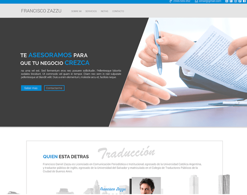 Captura del sitio